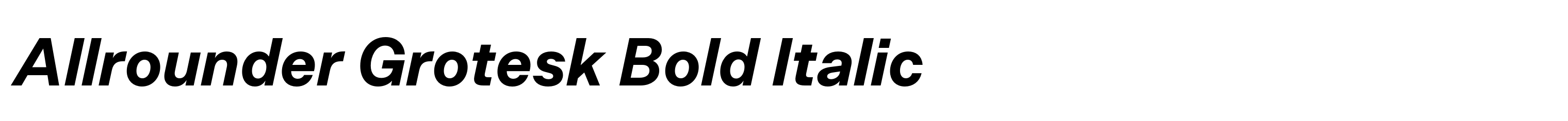 Allrounder Grotesk Bold Italic